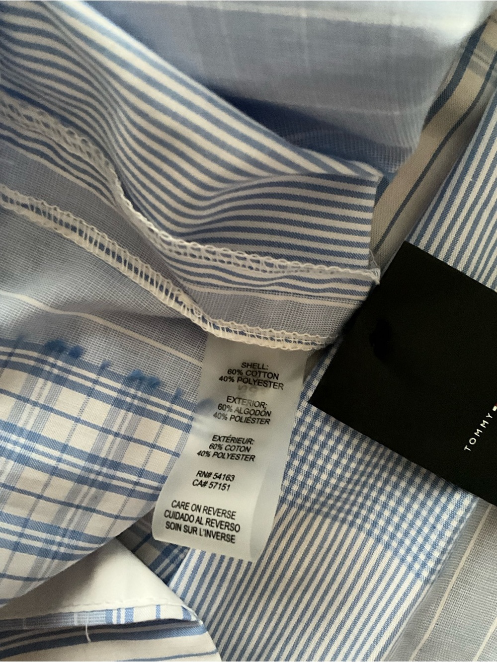 NWT Tommy Hilfiger Sleeveless Light Blue Striped Shirt Dress with Tie Waist - Picture 7 of 9